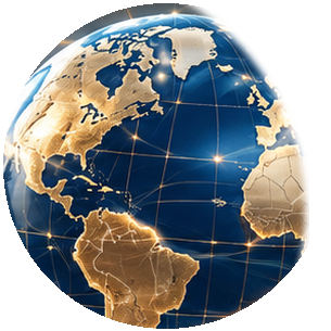 Rotating world globe